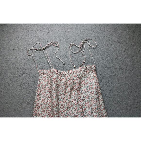 MIRTH Dress Xs Floral Print Mykonos Handmade Edition Spaghetti Straps Midi Boho - Picture 2 of 6